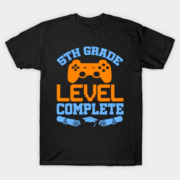 5th Grade Level Complete Video Gamer T-Shirt Graduation Gift T-Shirt by celeryprint